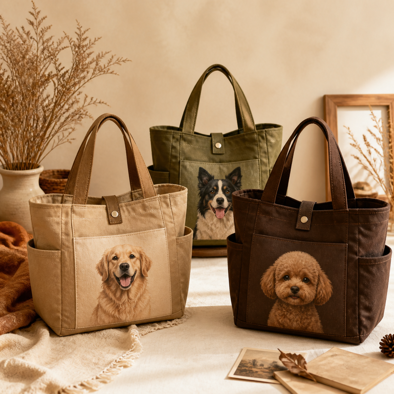 Custom pet tote bags